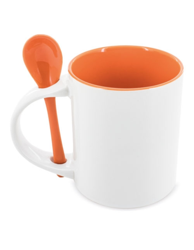 Taza con cucharilla Naranja