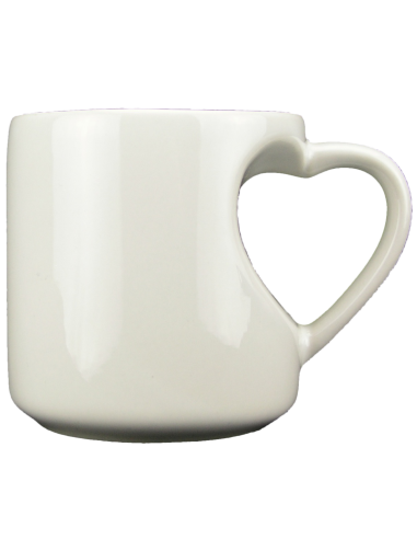 Taza blanca asa Corazón